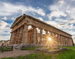 Fototapeta premium Paestum archeological park in Campania, Italy