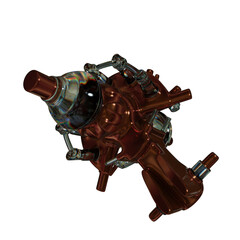 Metal abstract shape, 3d render © neurostructure