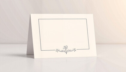 Elegant blank card with floral design, customizable stationery