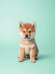 Shiba Inu Puppy Portrait: A heartwarming image of a Shiba Inu puppy, capturing its playful spirit and endearing charm.