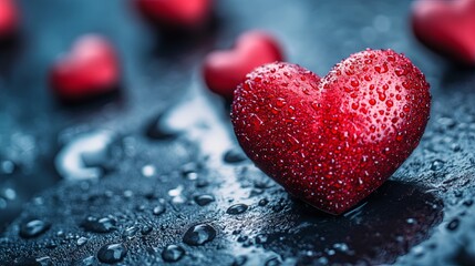 valentine card with hearts