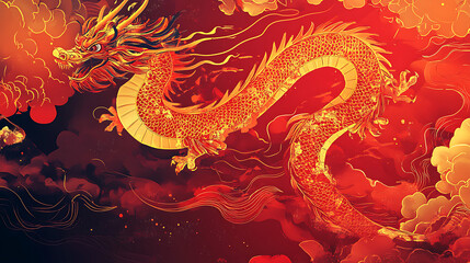 Obraz premium Lunar new Year 2025 background concept