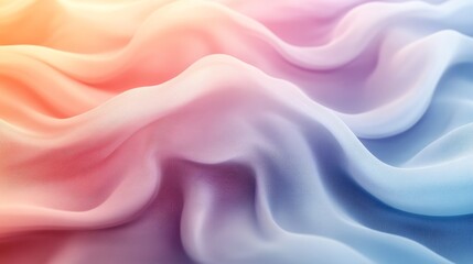 Obraz premium Abstract Pastel Fabric Waves Flowing Softly