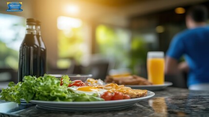 Delicious Breakfast Spread with Fresh Ingredients and Morning Light