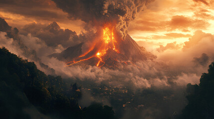 lava on a mountain
