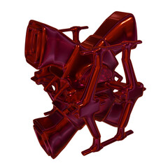 Metal abstract shape, 3d render © neurostructure