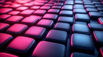 Obraz premium A close up of a bunch of squares in a pinkish purple color