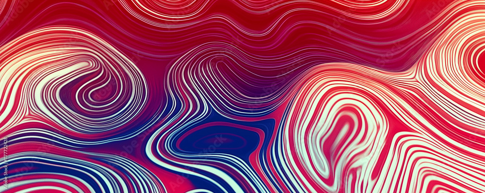 Poster colorful wavy lines creating abstract swirling pattern background
