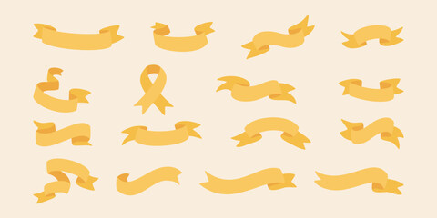 Kolekcja wstążek. Zestaw ręcznie rysowanych taśm. Etykieta, baner, tag - ilustracja wektorowa. © Monika