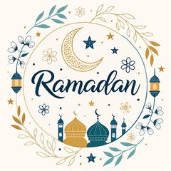 Elegance Islamic Celebration vector Card