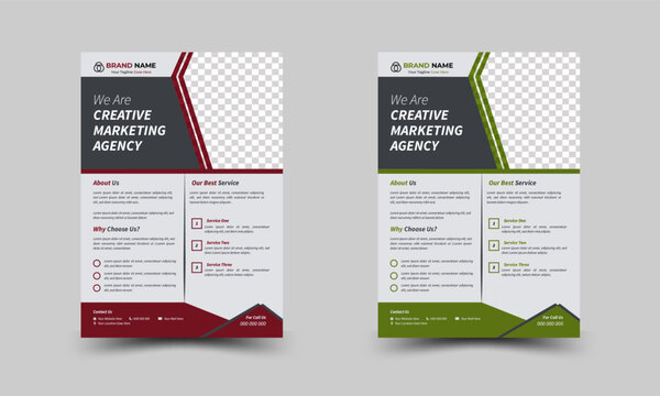 Creative Business Flyer Template Design, Vector Flyer template design, modern flyer template design, IT company flyer and vector template design, brochure template design, corporate Identity template.