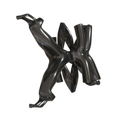 Metal abstract shape, 3d render © neurostructure