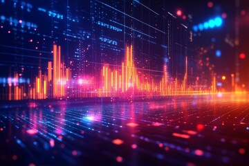 Fototapeta premium Modern Abstract Business Digital Background, Generative AI