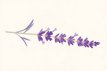 Single lavender sprig illustration