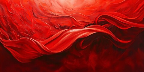 Obraz premium A colorful abstract representation featuring flowing red waves that evoke strong emotions.