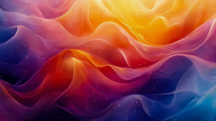 Obraz premium Abstract Fluid Art: A Symphony of Color and Light in Waving Patterns