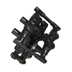 Metal abstract shape, 3d render © neurostructure