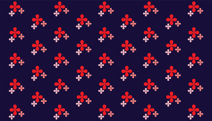 Vector seamless geometric pattern of colorful floral themed batik. Perfect for printing, design and textiles