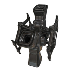 Metal abstract shape, 3d render © neurostructure