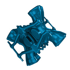 Metal abstract shape, 3d render © neurostructure