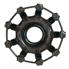 Metal abstract shape, 3d render © neurostructure