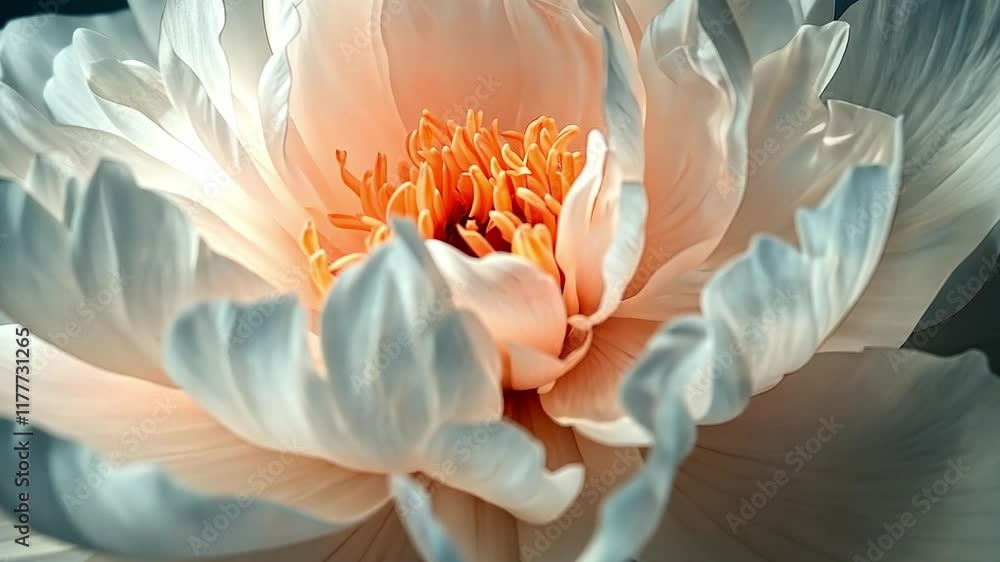 Aufkleber captivating close-up captures the soft petals and vibrant center of a beautiful flower. the gentle h