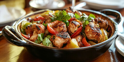 Chicken shish on the table