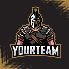 Gladiator Warrior Mascot Team Esports Logo