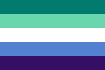 GAY MAN Flag. Pride Flag. LGBTQ+. Pride Parade. Multicolored LGBTQIA linear flag.