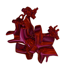 Metal abstract shape, 3d render © neurostructure