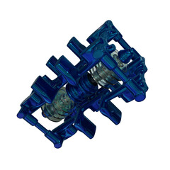 Metal abstract shape, 3d render © neurostructure