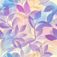 Botanical foliage seamless patterns for creative design abstract art digital backgrounds colorful environment aesthetic viewpoint