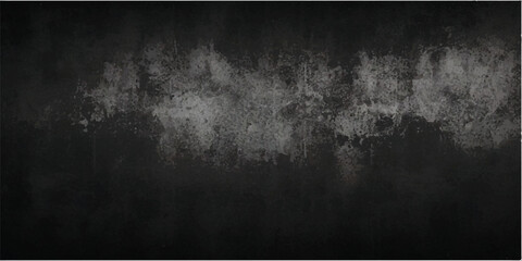 Black dark concrete wall background. Dirty black grunge background.