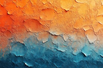 Naklejka premium Noisy cobalt orange gradient background, shimmering overlays texture, desktop backdrop, seamless flow, Generative AI
