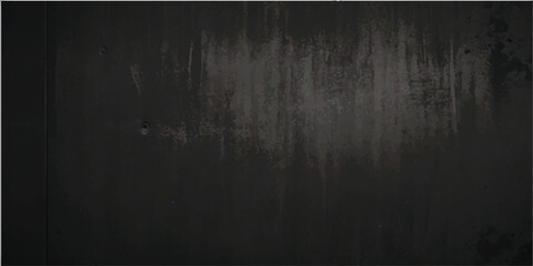 Black dark concrete wall background. Dirty black grunge background.