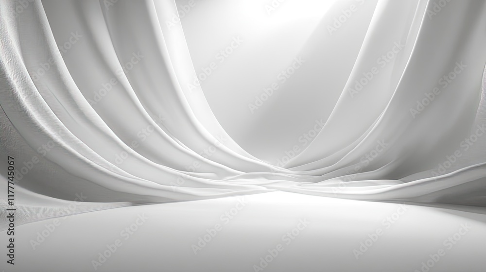 Poster a blank white background with a smooth texture and even lighting, offering endless possibilities for