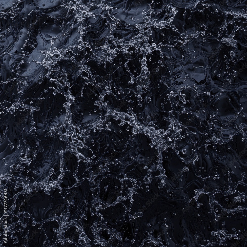 Poster dynamic water element symbolism abstract setting digital art hyperrealistic style dark environment f