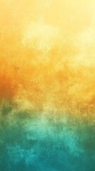 Obraz premium Blurred golden turquoise gradient background, soft edges texture, poster layout, vivid highlights, Generative AI