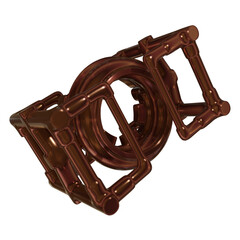 Metal abstract shape, 3d render © neurostructure