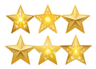 Set of sparkles star icons Emoji golden stars Star icon Bright firework isolated on white background.PNG transparent