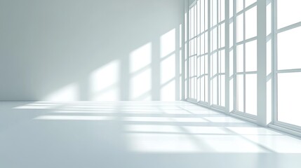 Fototapeta premium Crisp and clean: an all-white background with subtle tonal variations, offering a versatile setting for photography and design.
