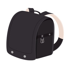 黒いランドセルのイラスト素材