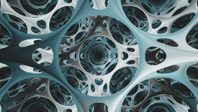 Futuristic fractal space.