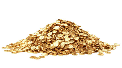 A pile of golden coins
