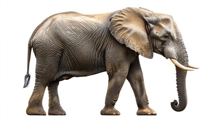 Obraz premium Majestic African Elephant in Profile: A Wildlife Photography Masterpiece