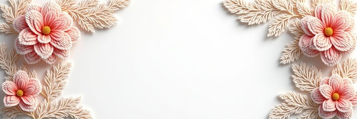 Pretty Floral Frame Design - Elegant and Versatile for Creative Needs