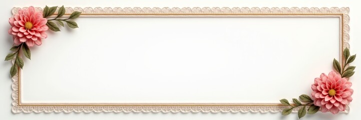 Pretty Floral Frame Design - Elegant and Versatile for Creative Needs