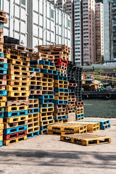 Wooden Pallets on the Pier