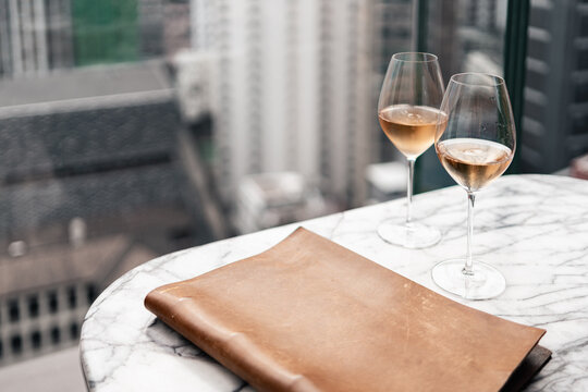 Ros&eacute; Wine and Menu