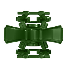 Metal abstract shape, 3d render © neurostructure